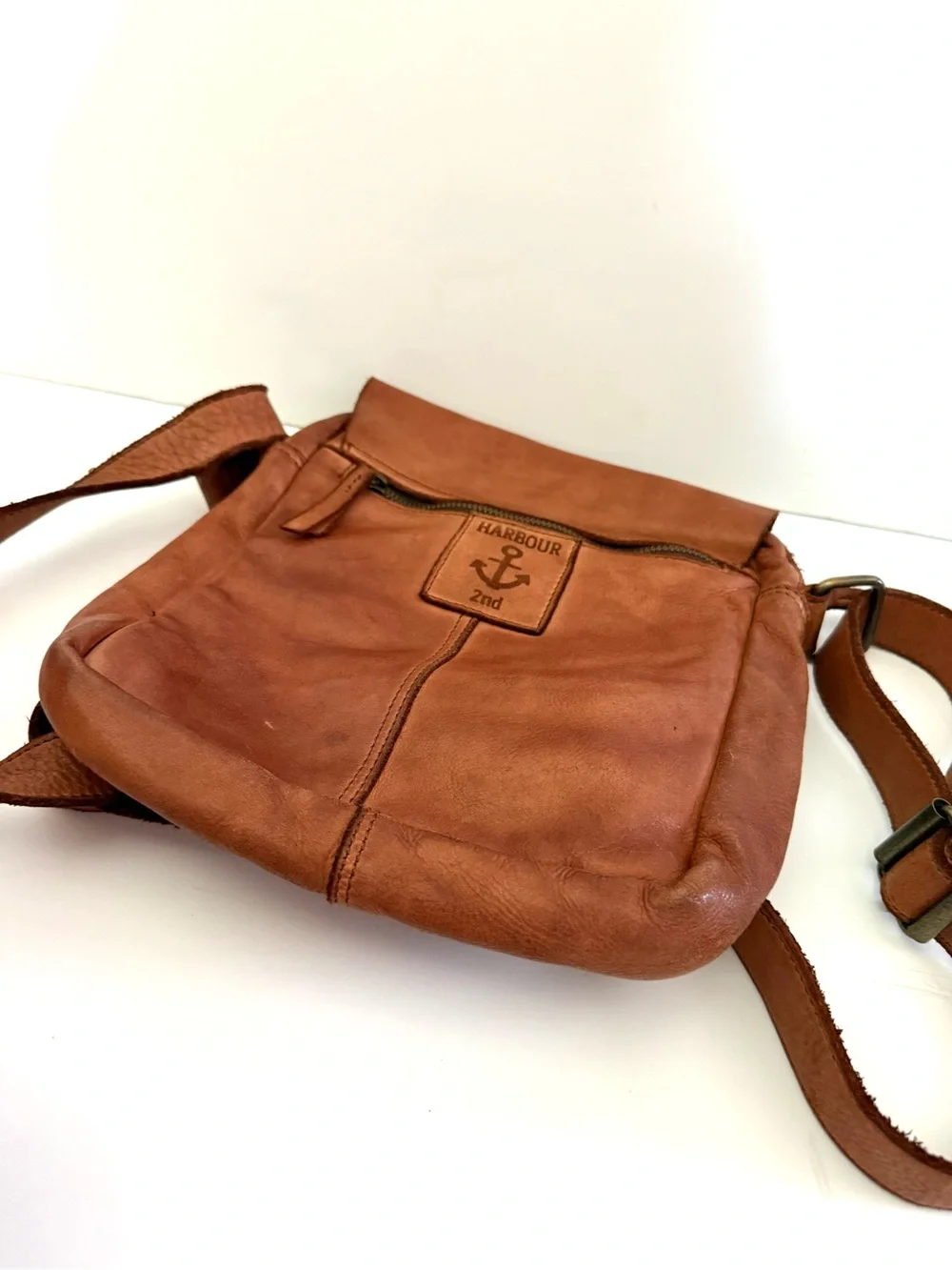 Harbour 2nd Leather Crossbody Bag North South Marlies Flap Messenger Satchel